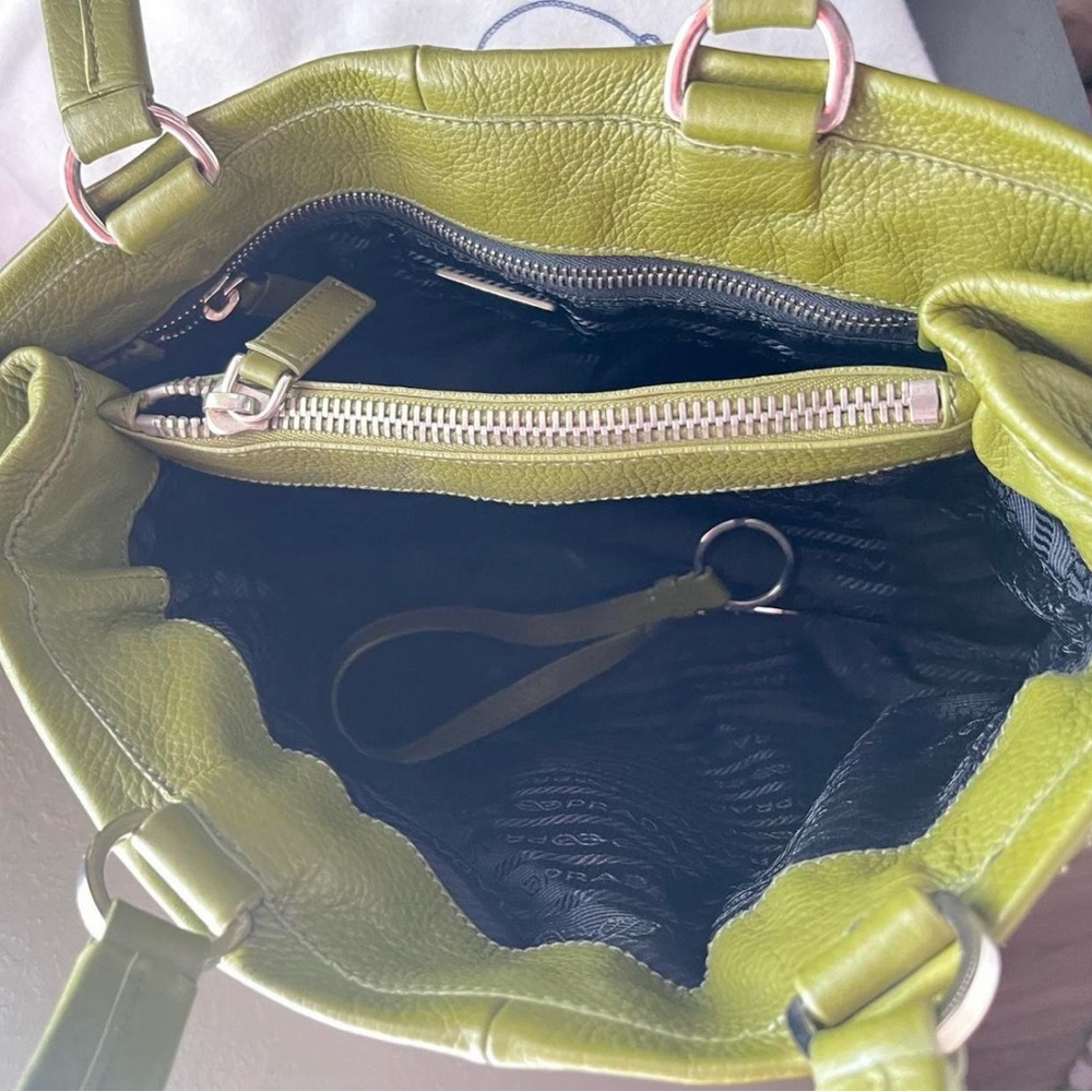 Prada Moss Green Leather Handbag - Picture 7 of 8